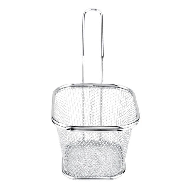Mini Stainless Steel Chips Deep Fry Baskets Food Presentation Strainer Potato YA
