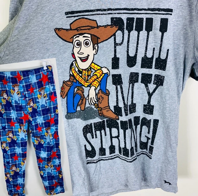 Peter Alexander Size XL Men’s Pajamas Woody Toy Story Set Long Pants Tshirt