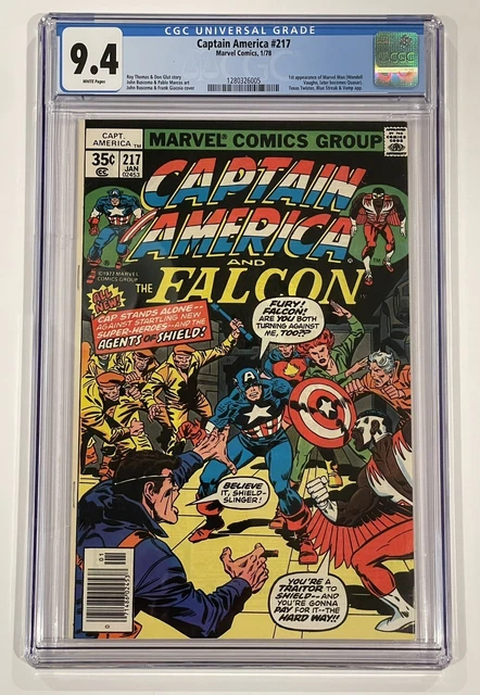 Captain America #217 CGC 9.4 WP -  1st Marvel Boy Quasar