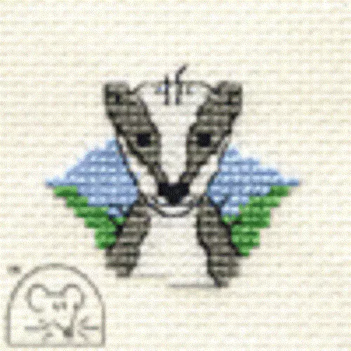 Mouseloft Stitchlets 'In The Woods - Bartholomew Badger' Cross Stitch Kit