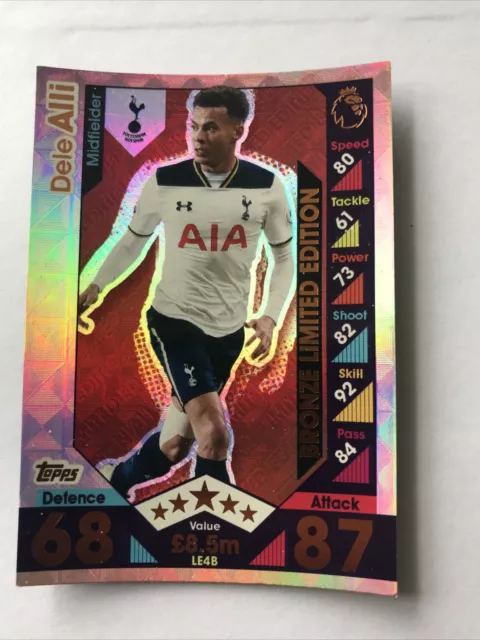Match Attax football trading card - Bronze Limited Edition - Dele Alli