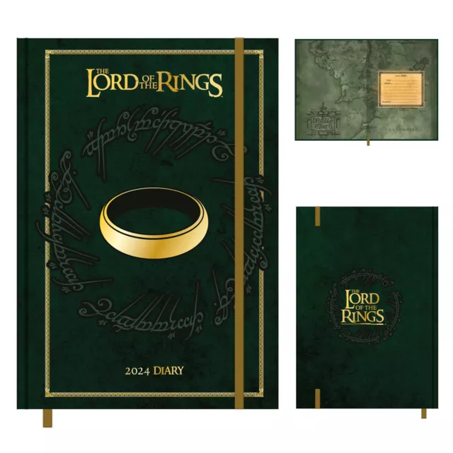 The Lord of the Rings 2024 Diary - Official day to page view 13 x 19cm diary