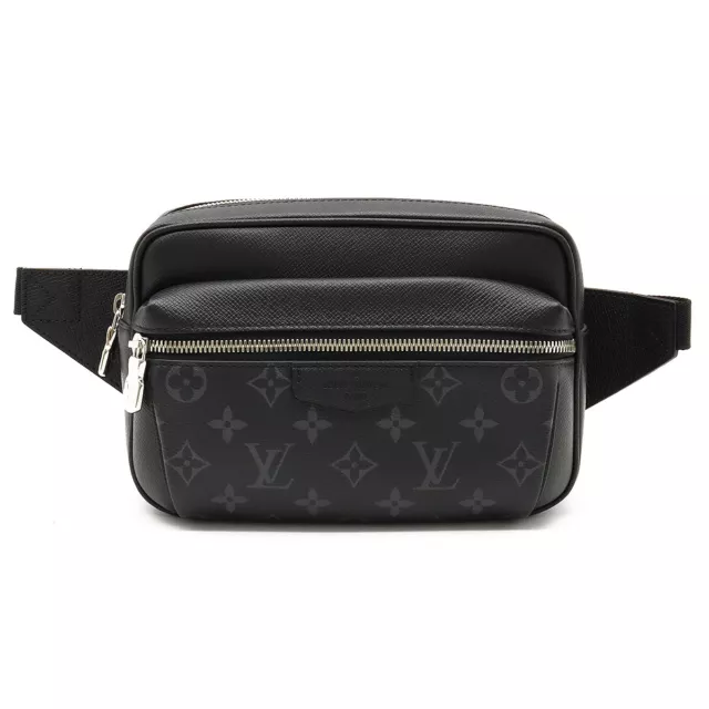 AUTH LOUIS VUITTON DISCOVERY BUMBAG PM M46108 LEATHER GRAY W40.5XH15XD7.3CM  F/S