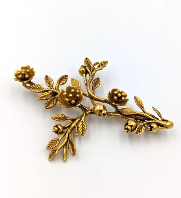 Metropolitan Museum Of Art MMA Vintage Gold Tone Tree Branch Brooch Pendant Pin