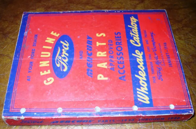 1938-1946 1940 1939 38 40 FORD & MERCURY PARTS CATALOG CAR & TRUCK BOOK Original
