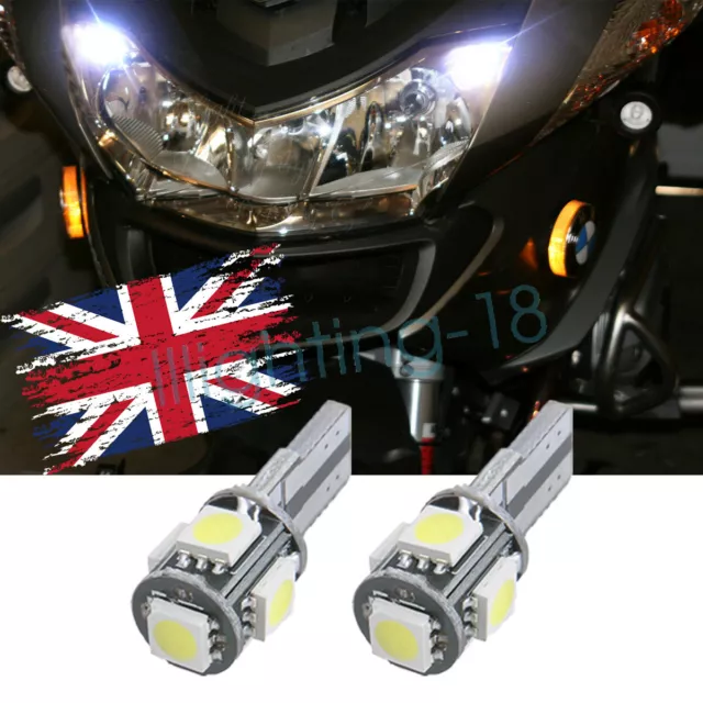 2x T10 SMD W5W LED SIDELIGHTS WHITE XENON BULBS CANBUS NO ERROR For BMW R1200 RT