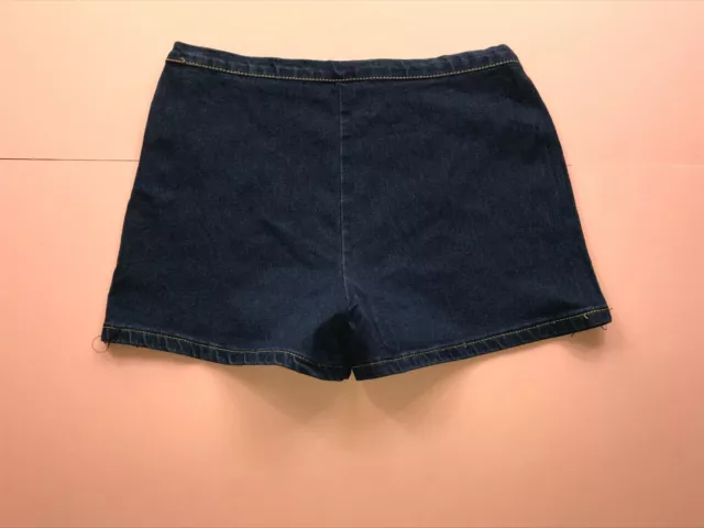 50s Vintage Style High Waist Denim Shorts Hot Pants 30" Size 10