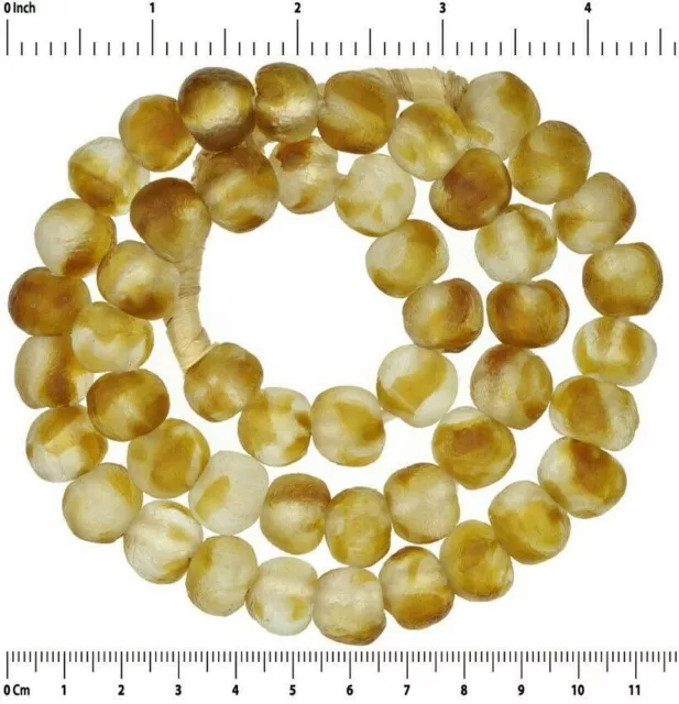 African Beads Pulverglas Ghana handgefertigte Colaflasche recycelt