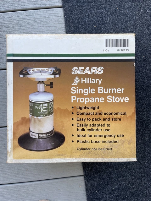 SEARS SIR EDMUND Hillary Single Burner Propane Tank Camping