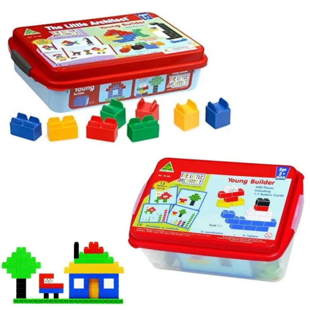 THE LITTLE ARCHITECT Young Builder Educational Easy Join Building Blocks Set
