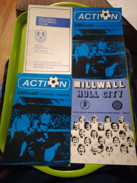 4 x Millwall 1970s home football programmes. All different