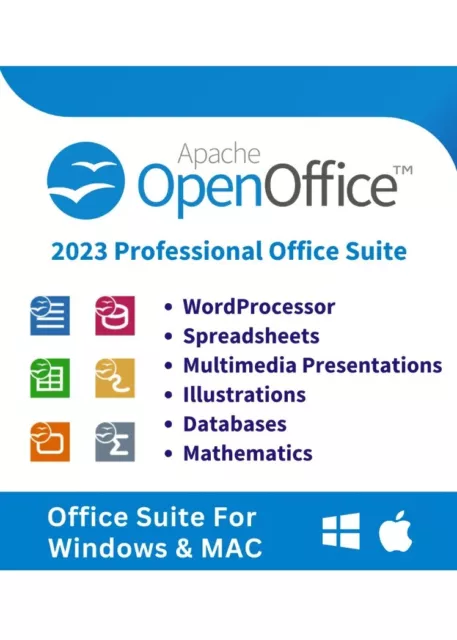 Open Office Home and Student 2023 - Office Software Suite for Mac OS USB