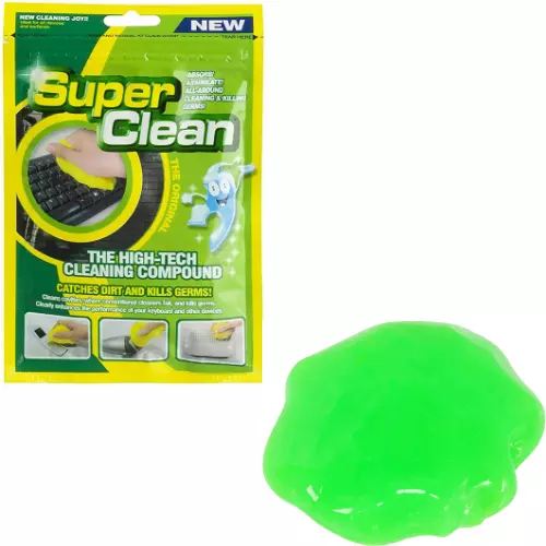 Super Clean Keyboard Cleaner Dust Dirt Remover Car NEW Magic Gel Putty - Green