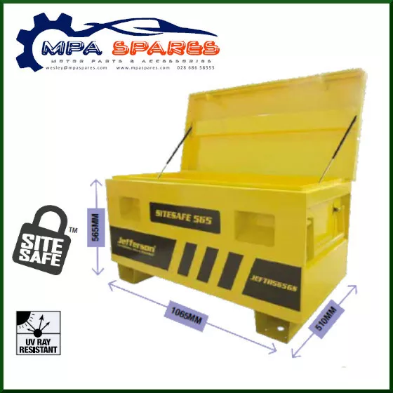 Jefferson 565mm Baustelle Sicher Truck Box - Stahl Brust Mit Geschirmt Sperren