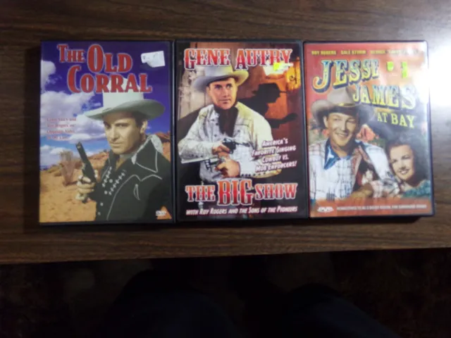 The Old Coral/ Jessie James At Bay/ The Big Show Dvd Lot Of 3 Roy Rogers...