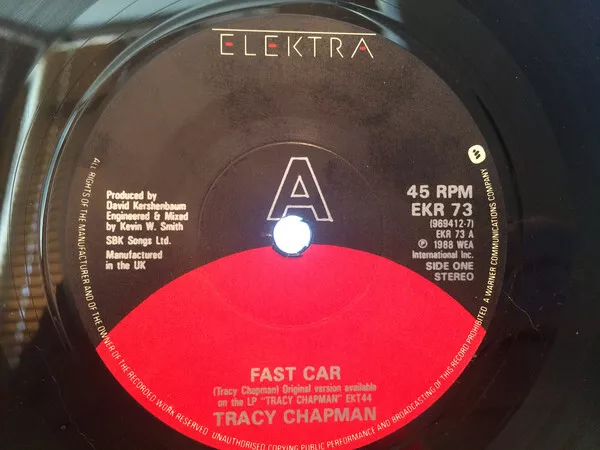 Tracy Chapman - Fast Car (7", Single, Sol)