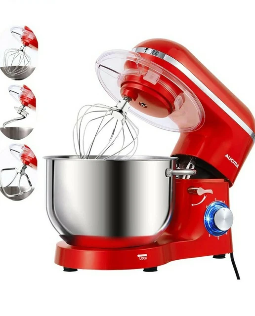 Aucma Standmixer, 6,2 l Lebensmittelmixer zum Backen 6 Gang 1400 W Kippkopf Küche...