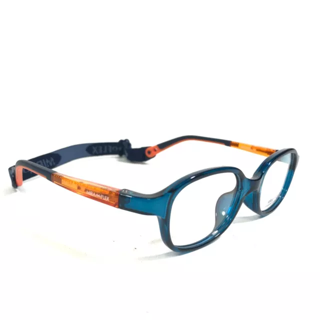 Miraflex Kids Goggles Eyeglasses Frames ELKI Blue Orange Square 41-16-113 2