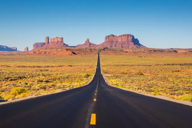 Monument Valley US Highway 163 at Sunset Photo Art Print Poster 18x12