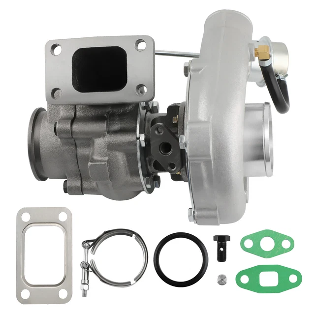 NEW T3/T4 Turbocharger With V-Band - 0.63 A/R Turbine, Internal Wastegate, Up To 420HP For 1.5L-2.5L Engines