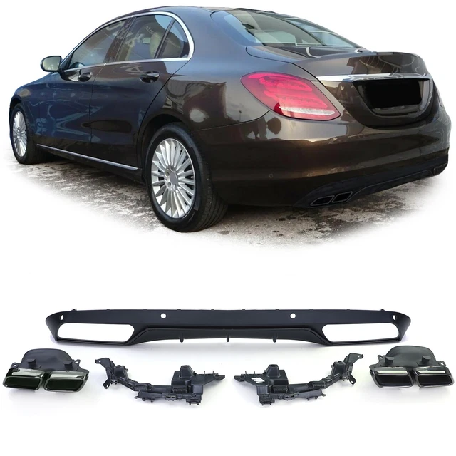 Sport Heckdiffusor Für Mercedes GLE W166 Mit Schwarzen Endrohren - AMG Look