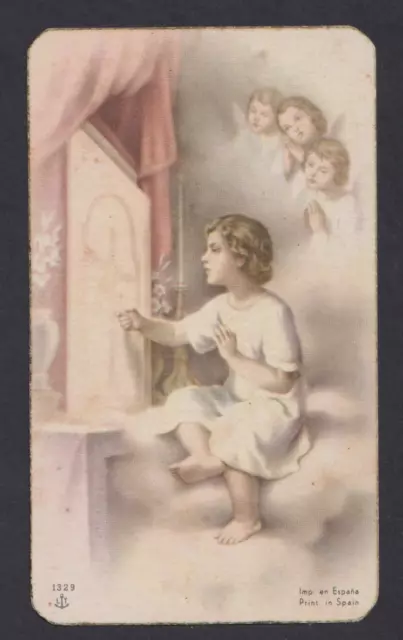 santino antico de Jesus Bambino image pieuse holy card estampa