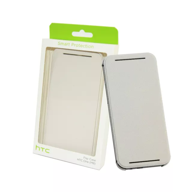 Genuine Official HTC HC V941 Flip Case Cover Wallet for HTC One M8 White NEW