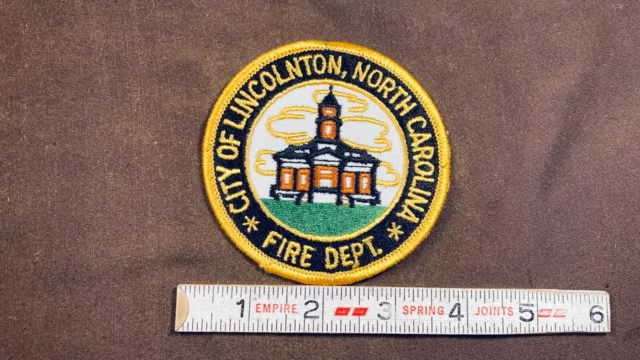 Lincolnton North Carolina Fire Department Patch Fire Fighter Vintage NC 2