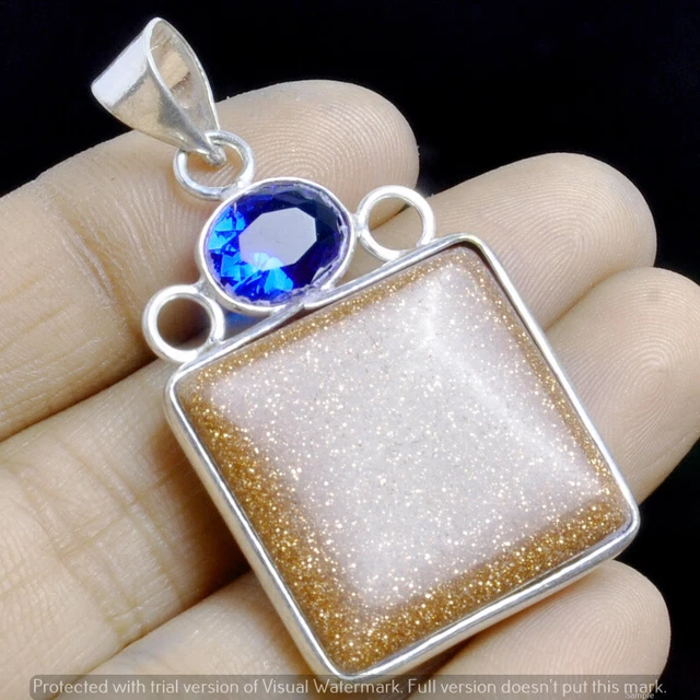 Sunstone Gemstone Pendant 925 Sterling Silver Pendant SP-1020