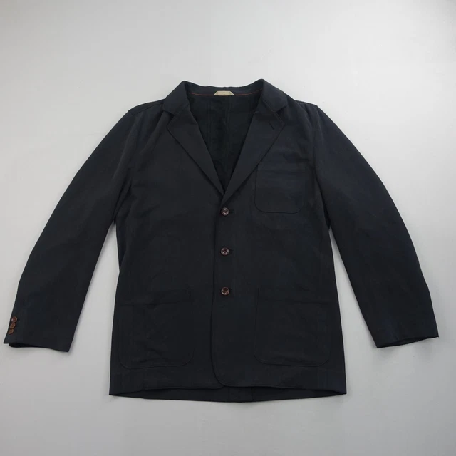 Tommy Bahama 100% Silk Blazer Sport Coat Mens Large Black Palm Tree Lining