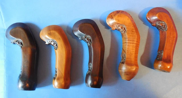 5 alte Keris- / Krisgriffe, planar, Surakarta, Java, Indonesien