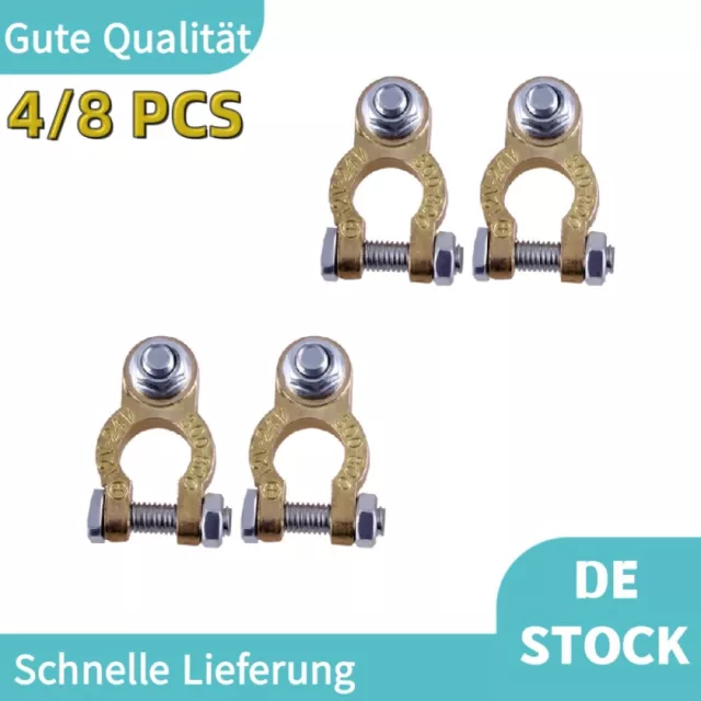 4/8 PC Batteriepolklemmen 12V 24V Batterieklemmen Autobatterie PKW Klemme M8 LKW