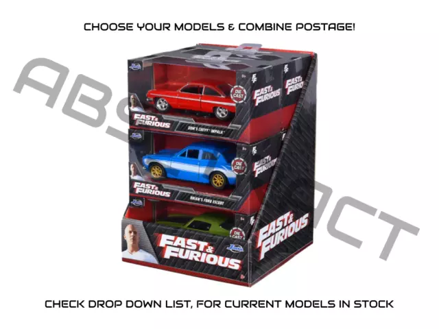 Jada Toys - Fast and Furious 1/32 - Choose Your Model - Combine Postage