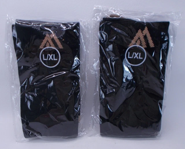 2 pares de calcetines de compresión unisex Fuel Me Foot talla L/XL negros cobre