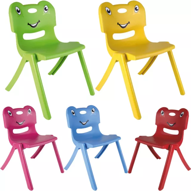 Plastic Kids Chairs Indoor Outdoor Garden Stackable Toddler Children Chair New
