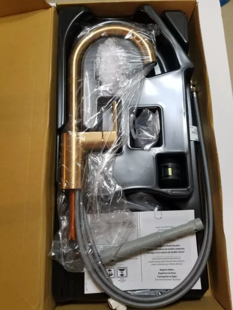 Moen 5965BG Align 1.5 GPM Single Hole Pull Down Bar & Prep  Faucet, Brushed Gold