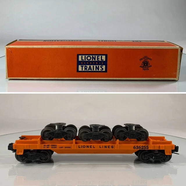 LIONEL • O GAUGE • 1955-1957 Postwar 6362 Rail Truck Car • Original Box EX COND