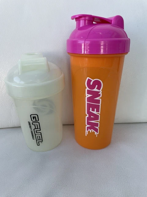 Bundle 2 Energy Drinks Shakers/Plastic Lidded Bottles 1 GFuel + 1 Sneak