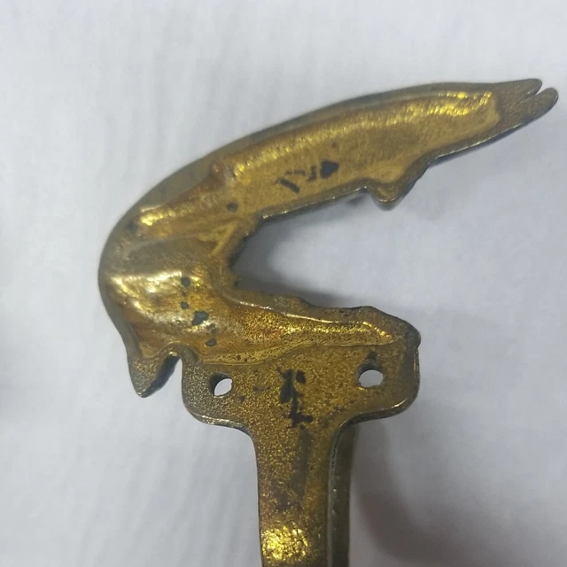 Fish Figure SOLID BRASS COAT HOOK Keeler Brass Original Box Screws Pike, Bass? 6