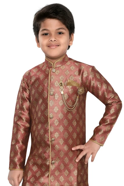 BOYS wedding Sherwani Suit partywear dusky pink beige Indian blazer jacket EID