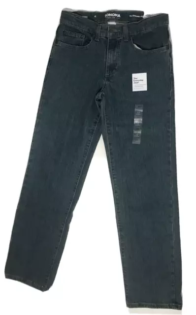 Sonoma Goods for Life Flexwear Straight Jeans-Adj Waist-Boy's Size 12 NEW $25