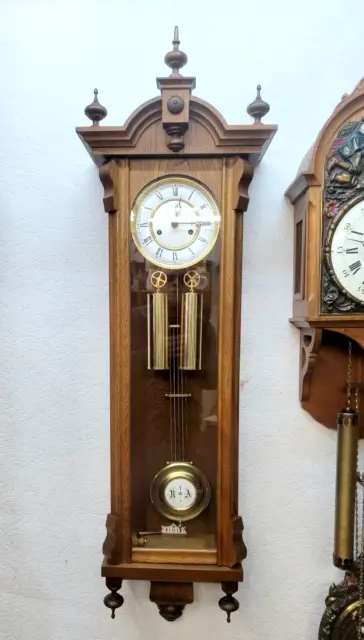 Alte Große Wanduhr, Wiener Uhr Pendeluhr Perfekt Zustand !