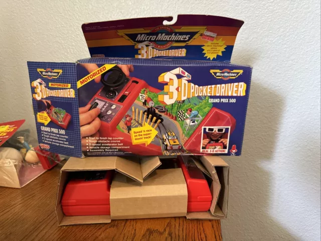 RARE Vintage 1989 3-D Pocket Driver Grand Prix 500 Micro Machines Galoob