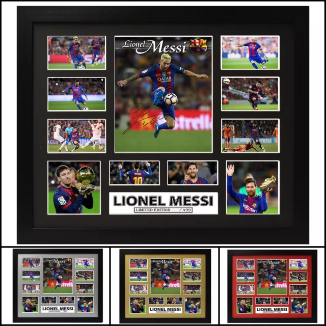 Lionel Messi Signed Framed Memorabilia Limited Edition V1