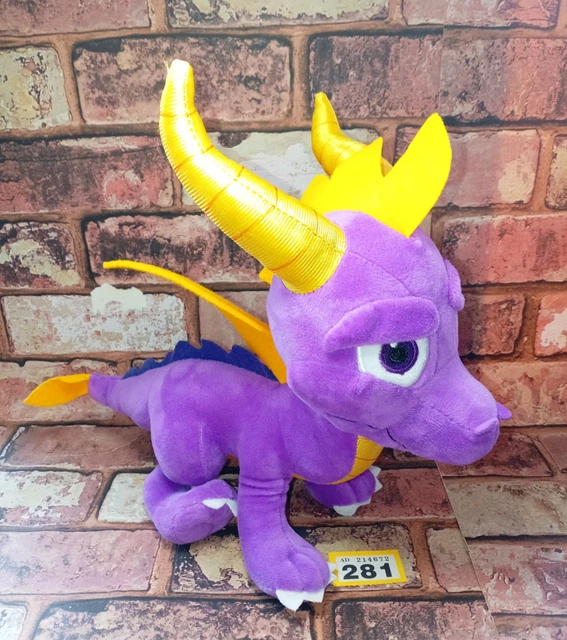 Peluche dragon mauve jaune SPYRO 2001