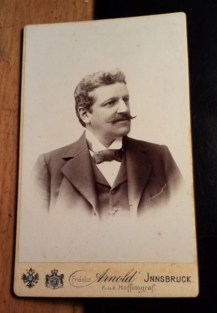 Mann mit Bart - Portrait / CDV Fridolin Arnold Innsbruck