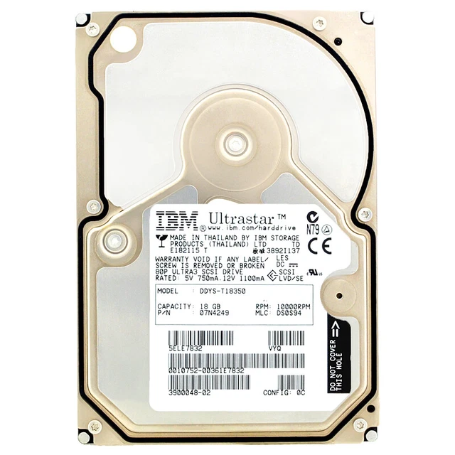 Lot De 2 Disques Durs IBM DFHC 950 SCSI Wide - Occasion - Pour PC Bureau