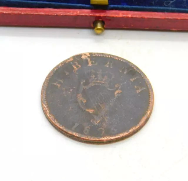 King George III Irish Half-Penny Coin 1805 Fair Condition Antique Georgian