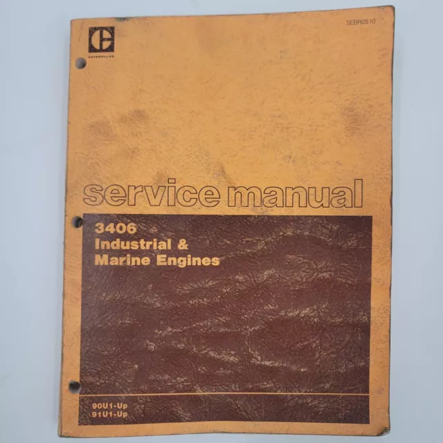 Cat Caterpillar 3406 Industrial & Marine Engine Service Repair Manual 90U 91U