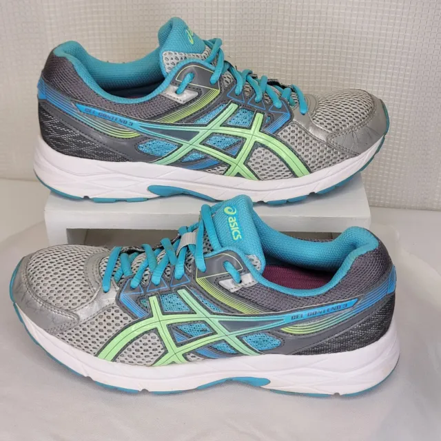 Asics Running Shoes Women's Size 8 Gel-Contend 3 Blue Gray Athletic Sneakers